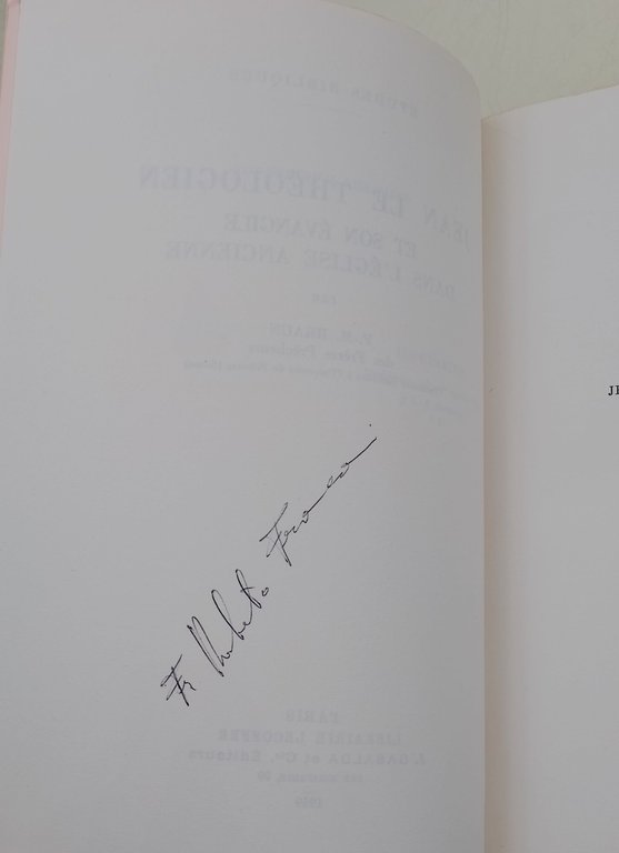 Jean le theologien et son evangile/Les grandes traditions d'Israel l'accord …