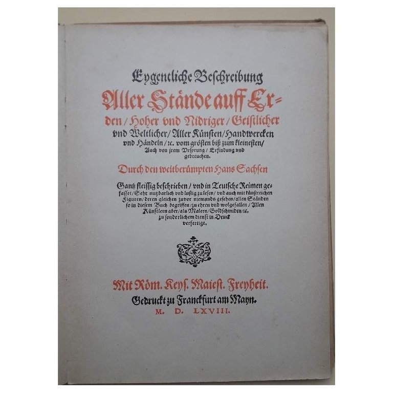 JOST AMMAN'S STANDE UND HANDWERKER(1923)