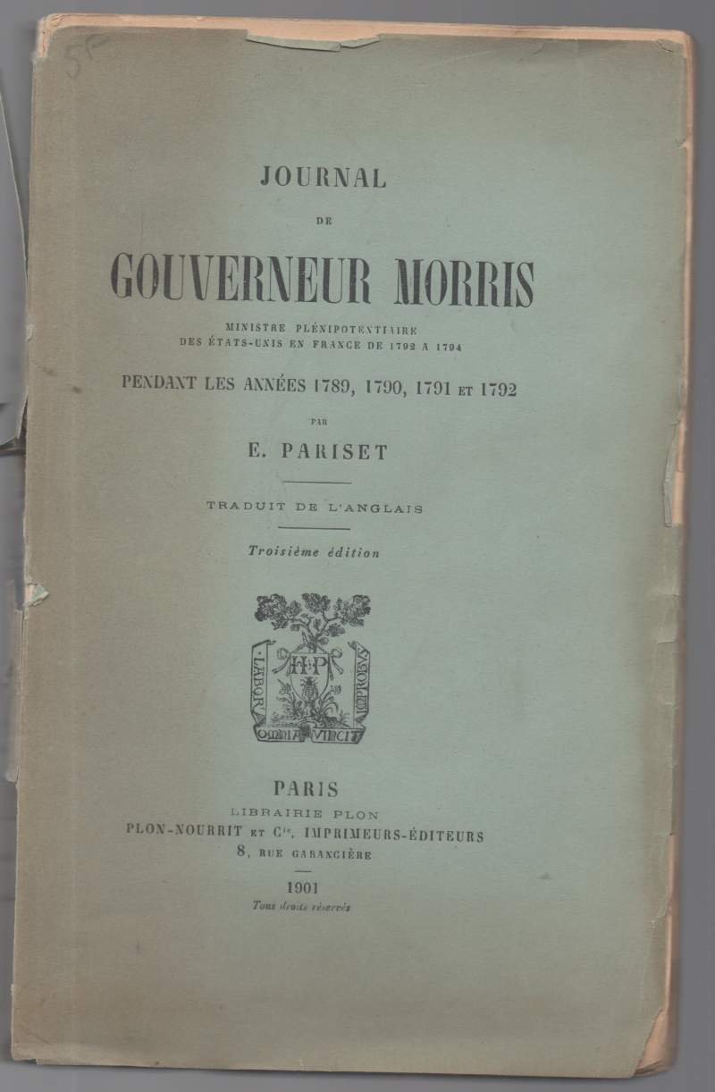 Journal de Gouverneur Morris