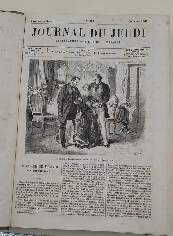 JOURNAL DU JEUDI LITTERATURE - HISTOIRE - VOYAGES avril 1864 … | Immagine Gallery 2