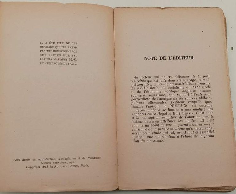 KARL MARX ET LA PENSEE MODERNE (1948)