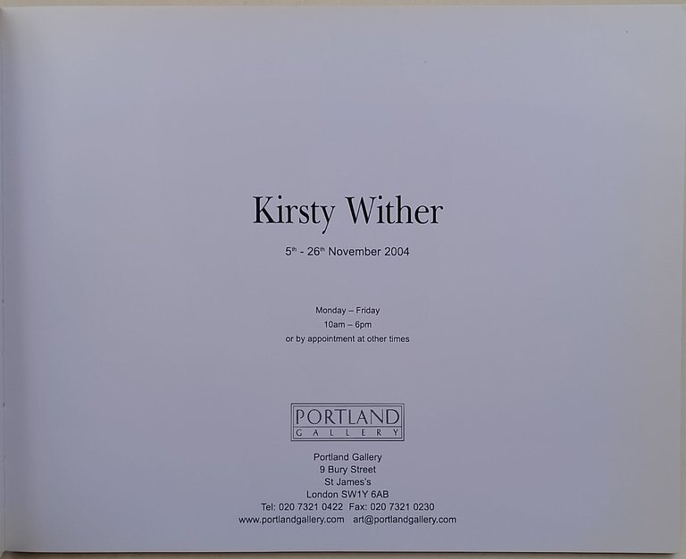 Kirsty Wither- 5-26 november 2004
