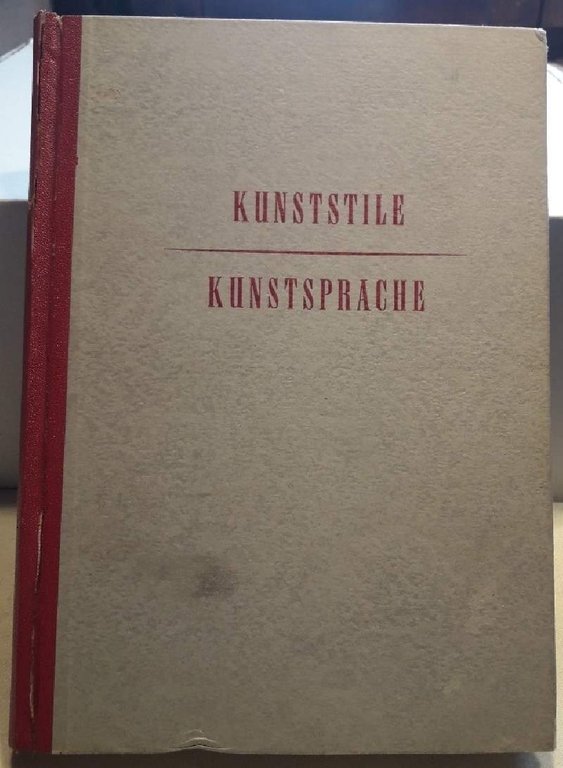 KUNSTSTIELE/KUNSTSPRACHE- Erganzungsband zum Kunstpreisverzeichniss( 1957)