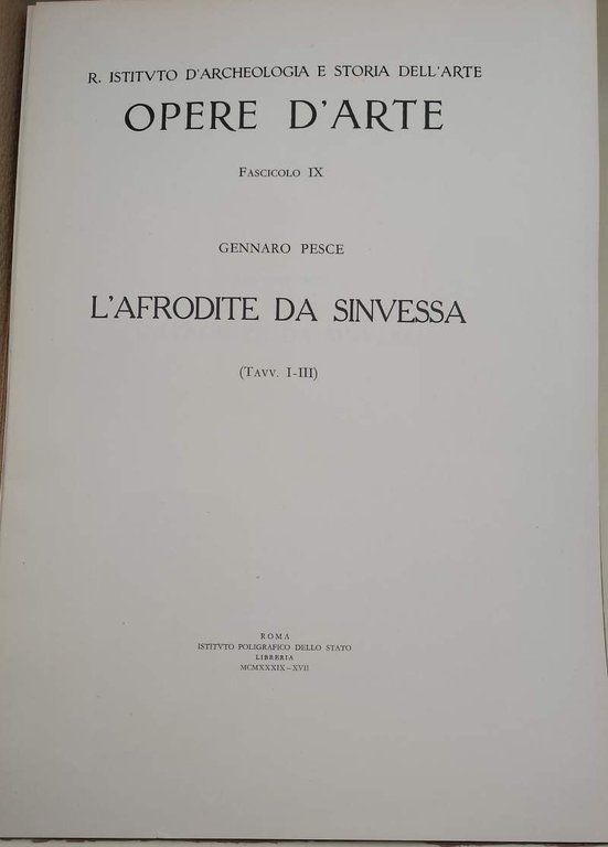 L'AFRODITE DA SINUESSA(1939)