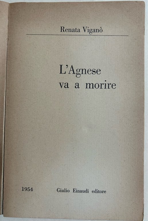 L'Agnese va a morire