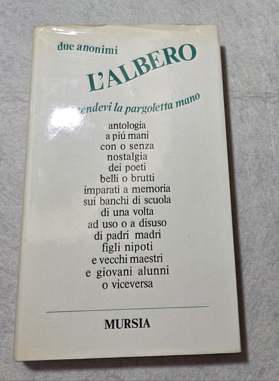 L' Albero a cui tendevi la pargoletta mano - Antologia … | Immagine principale