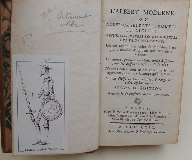 L'ALBERT MODERNE OU NOUVEAUX SECRETS EPROUVES ET LICITES, RECUEILLIS D'APRES …