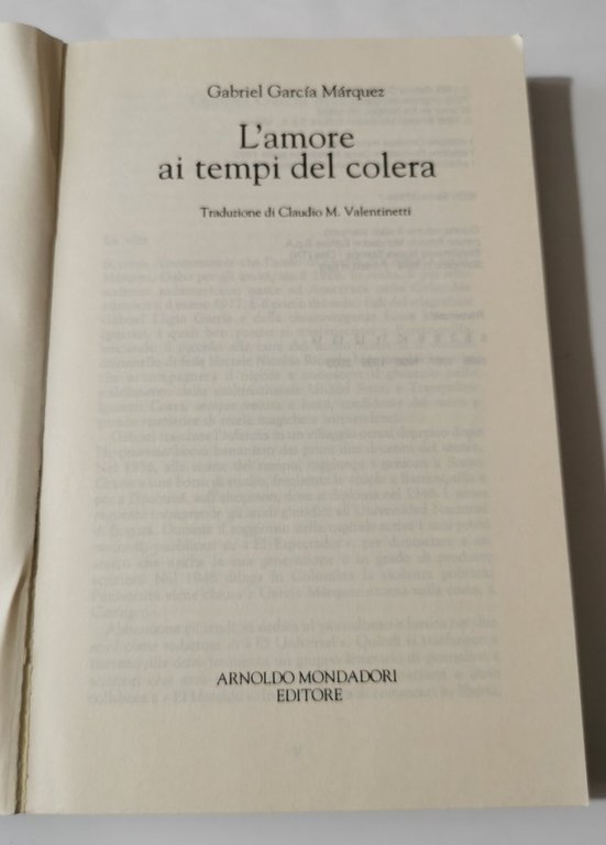 L'amore al tempo del colera