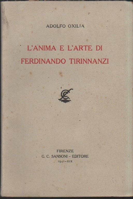 L'ANIMA E L'ARTE DI FERDINANDO TIRINNANZI (1941)