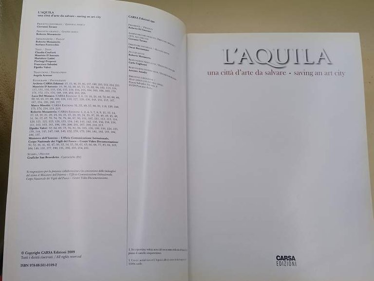L'AQUILA UNA CITTA' DA SALVARE/SAVING AN ART CITY(2009)