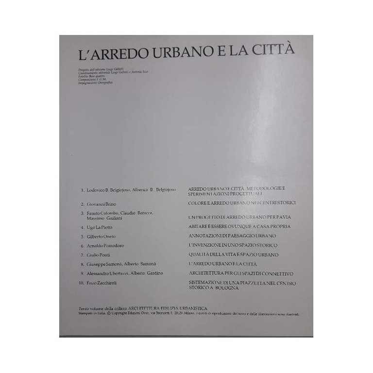 L'ARREDO URBANO E LA CITTA'-III vol.