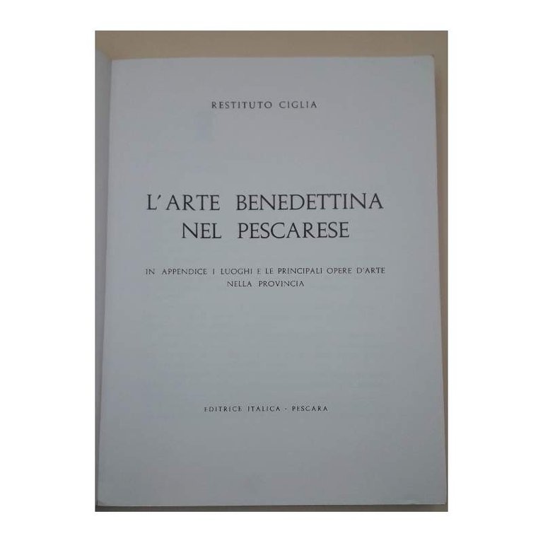 L'ARTE BENEDETTINA NEL PESCARESE (1964)