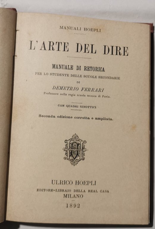 L'arte del dire - Manuale di retorica