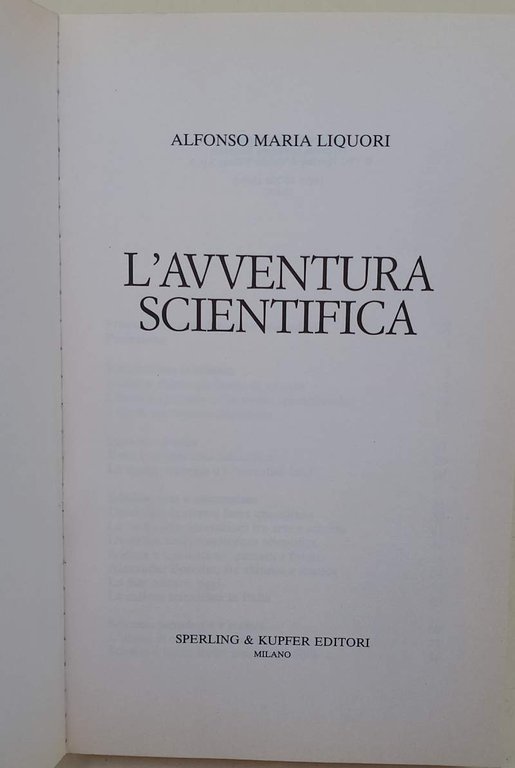 L'AVVENTURA SCIENTIFICA(1992)