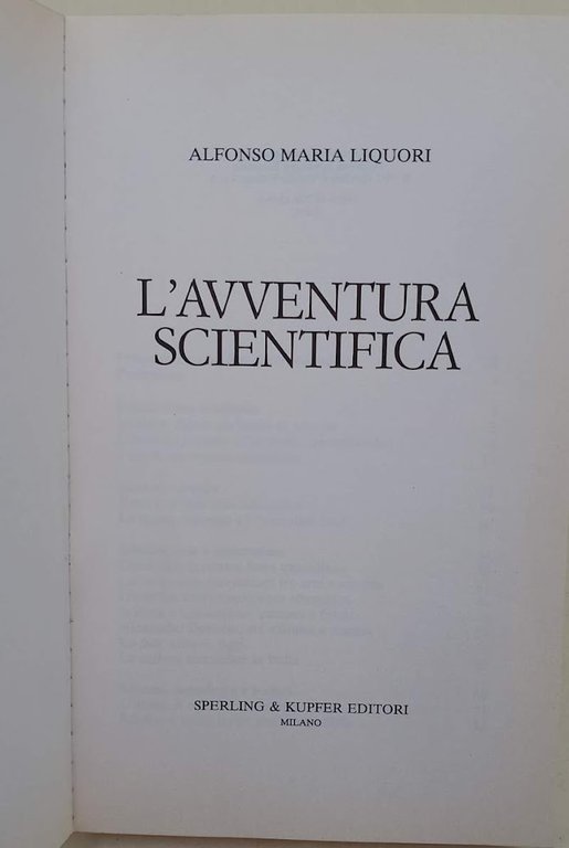 L'AVVENTURA SCIENTIFICA(1992)