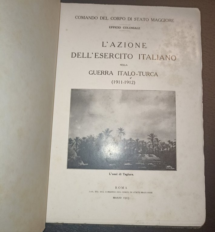 L'azione dell'esercito italiano nella guerra italo-turca (1911-19012)