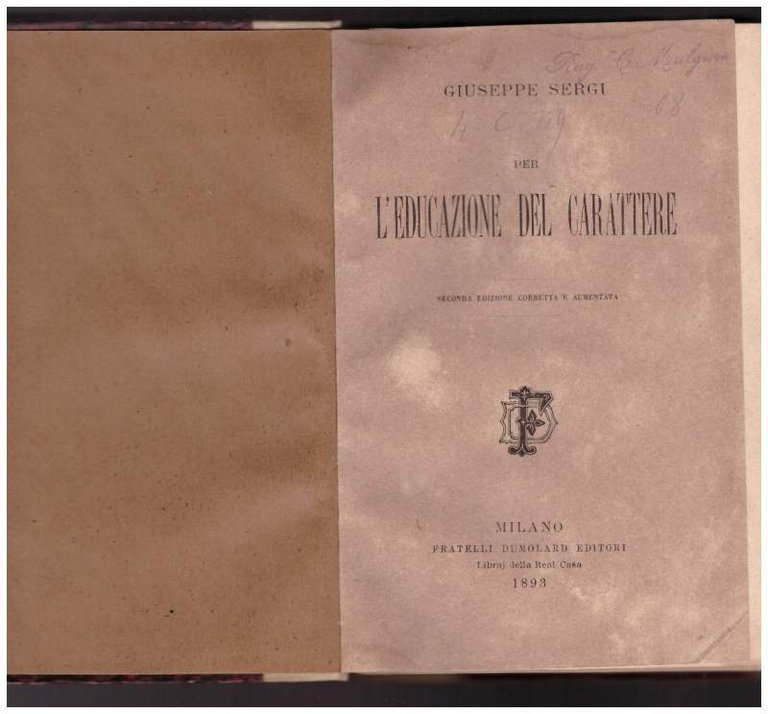 L'EDUCAZIONE DEL CARATTERE (1893) | Immagine Gallery 3