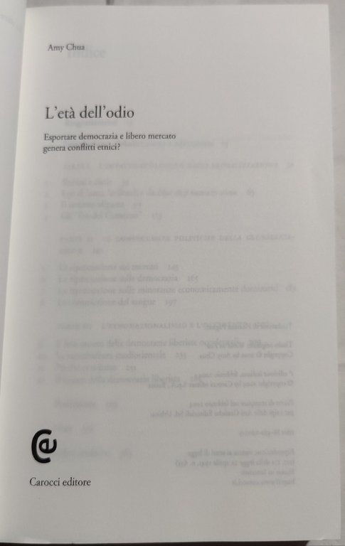 L'età dell'odio. Esportare democrazia e libero mercato genera conflitti etnici?