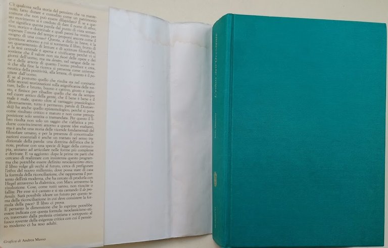 L'Ethos dell'Occidente-neoclassicismo etico, profezia cristiana, pensiero critico moderno