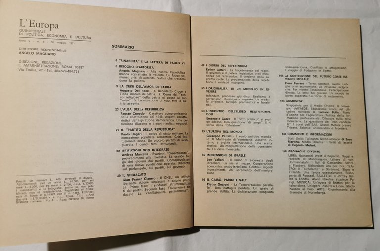 L'europa - Democrazia o attualita'