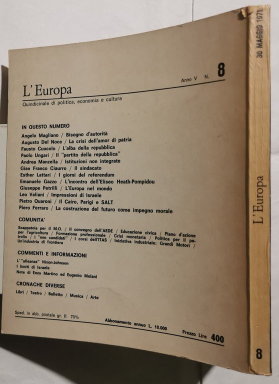 L'europa - Democrazia o attualita'