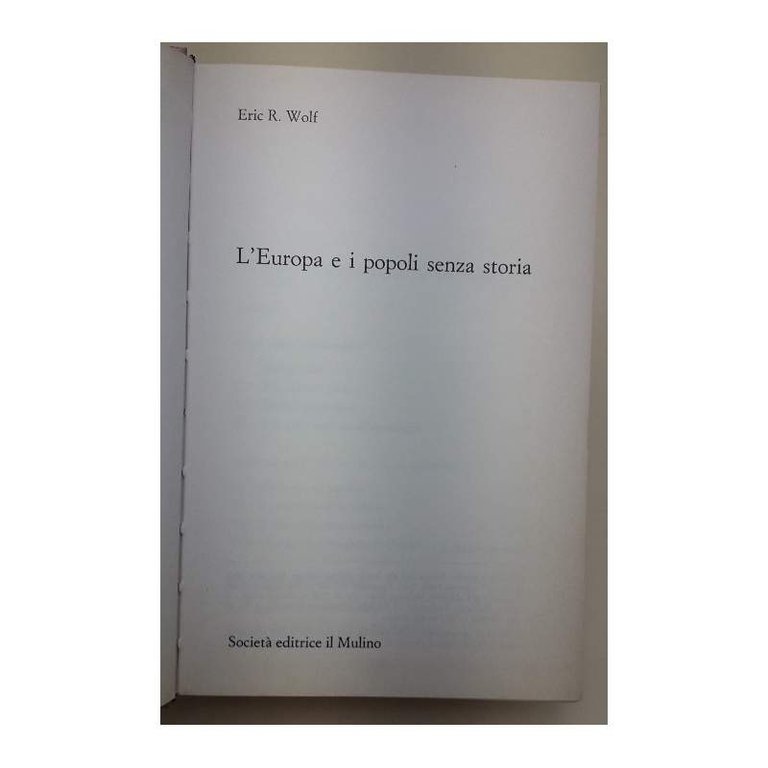 L'EUROPA E I POPOLI SENZA STORIA(1990)