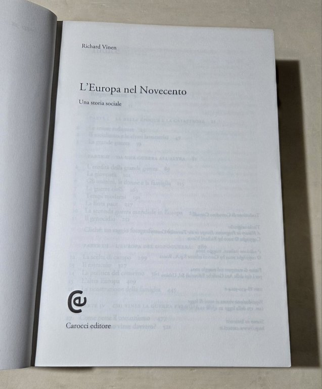 L'Europa nel Novecento. Una storia sociale
