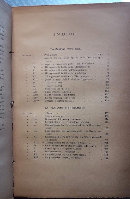 L'EVOLUZIONE DELLA VITA( 1906)