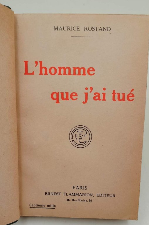 L'HOMME QUE J'AI TUE'( 1925)