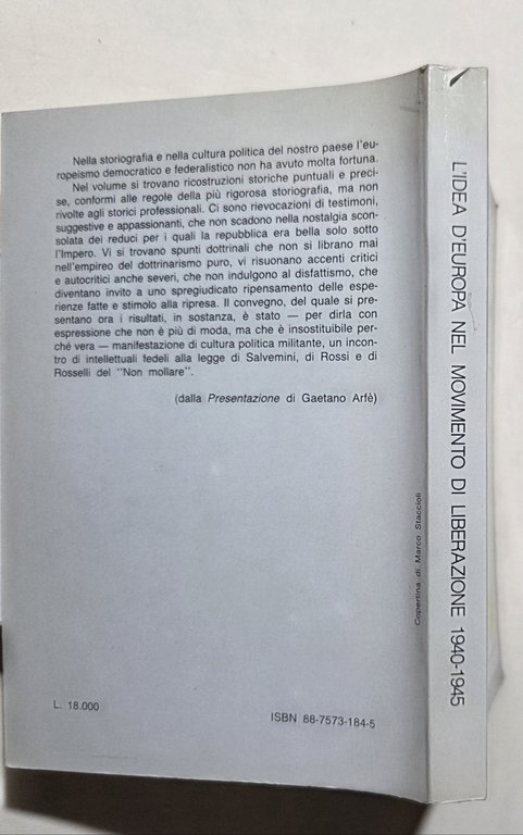 L'idea d'Europa nel Movimento di Liberazione 1940 - 1945