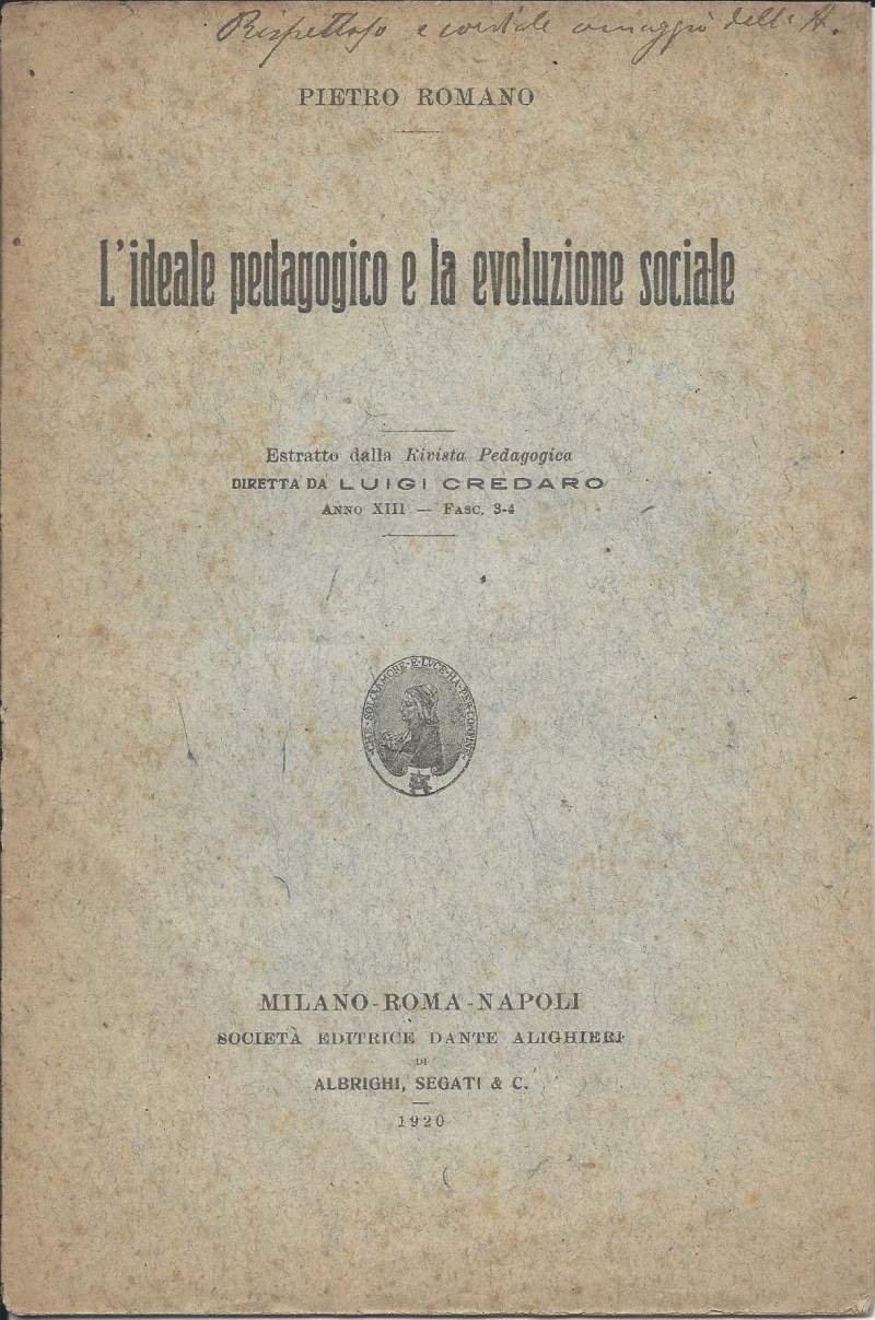 L'IDEALE PEDAGOGICO E LA EVOLUZIONE SOCIALE (1920) | Immagine principale