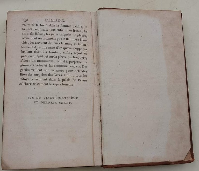 L'ILIADE D'HOMERE TRADUITE DU GREC-TOMO II-(1812)