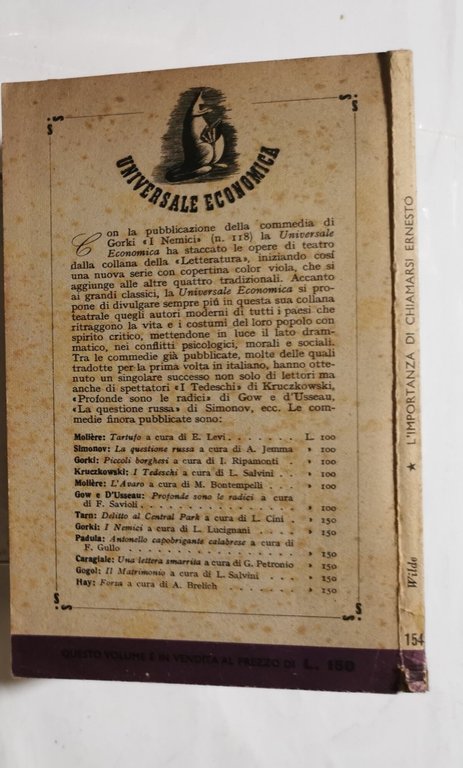 L'importanza di chiamarsi Ernesto