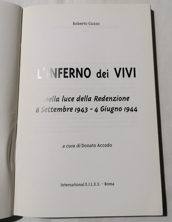 L'inferno dei vivi - Nella luce della Redenzione 8 Settembre …