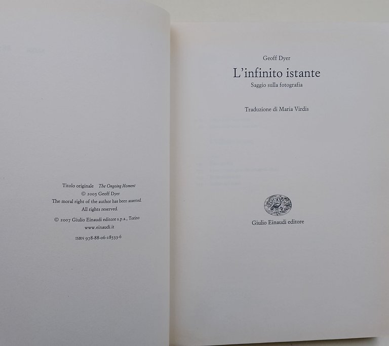 L'infinito istante- Saggio sulla fotografia