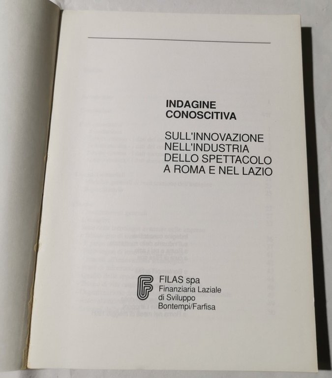 L'innovazione nell'industtria dello spettacolo di Roma e del Lazio - …