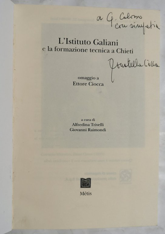 L'Istituto Galiani e la formazione tecnica a Chieti - Omaggio …