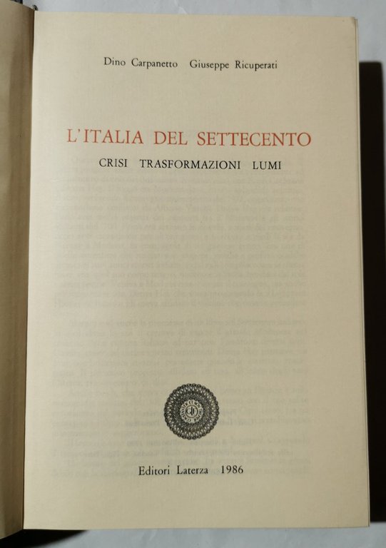 L'Italia del Settecento