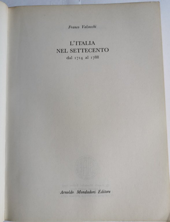 L'Italia nel settecento dal 1714 al 1788