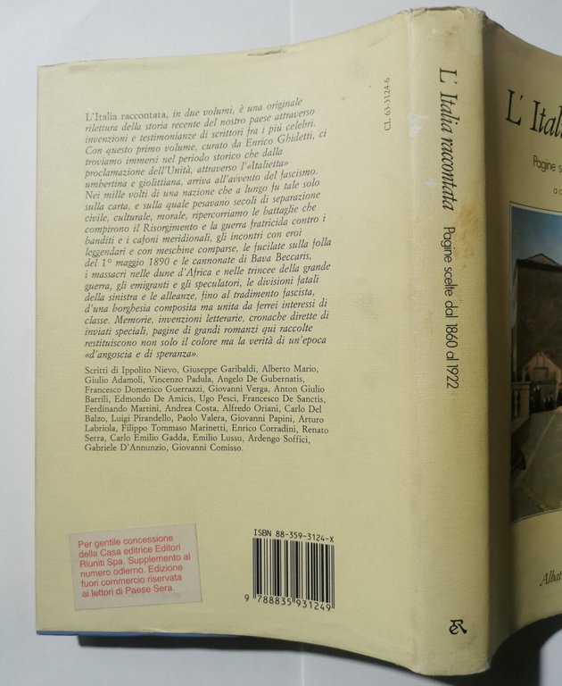 L'Italia raccontata - Pagine scelte dal 1860 al1922