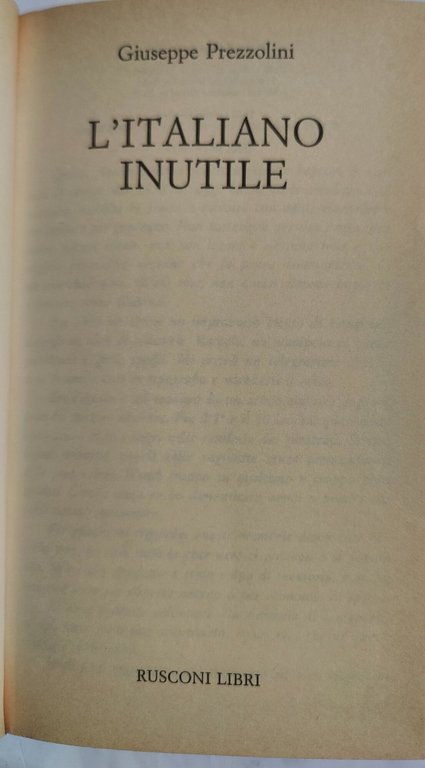 L'italiano inutile