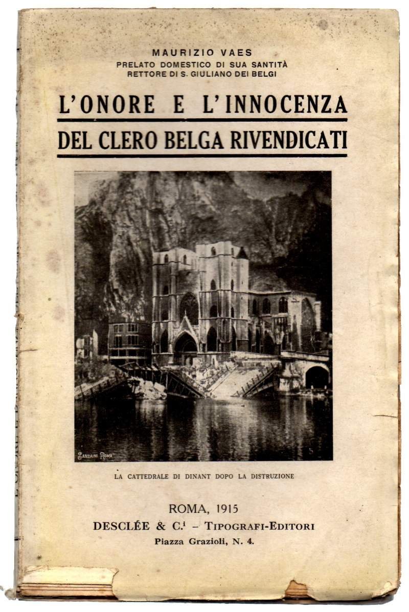 L'ONORE E L'INNOCENZA DEL CLERO BELGA RIVENDICATI