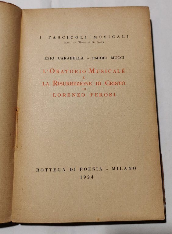 L'oratorio musicale e la resurrezione di Cristo di Lorenzo Perosi