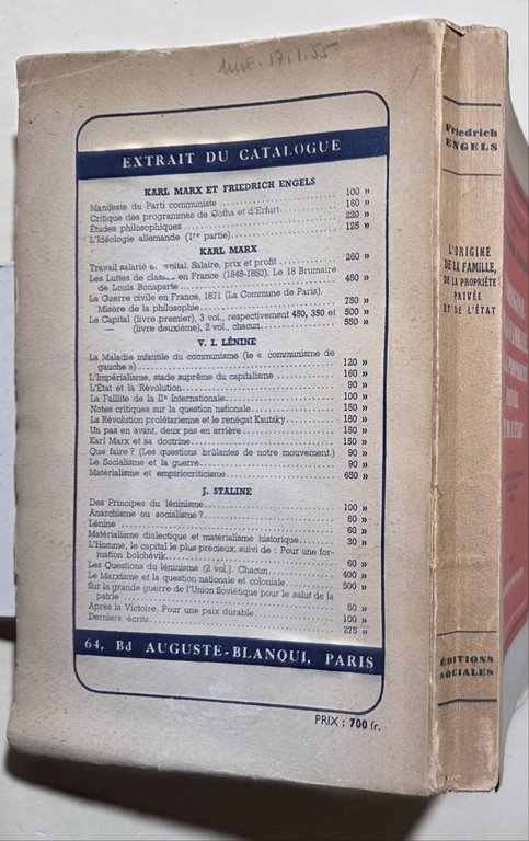 L'origine de la famille, de la propriete' privee et de …