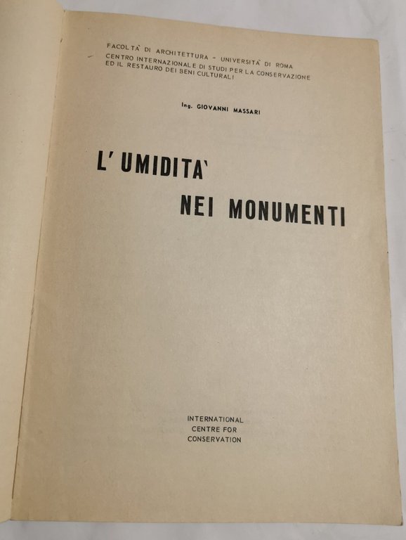 L'umidità nei monumenti