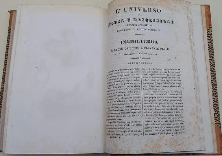 L'UNIVERSO O STORIA E DESCRIZIONE DI TUTTI I POPOLI, LORO …