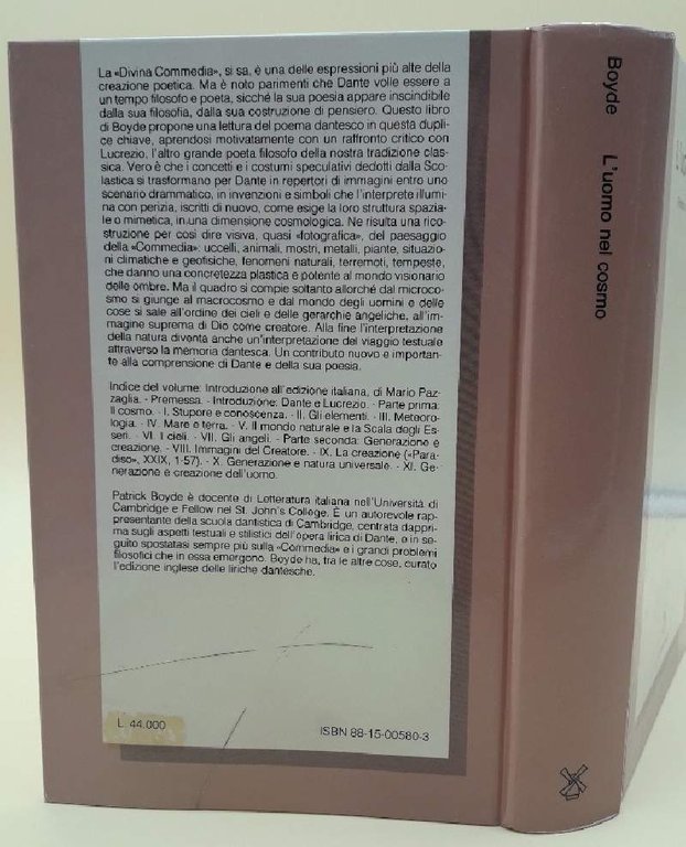 L'UOMO DEL COSMO-FILOSOFIA DELLA NATURA E POESIA DI DANTE(1984)