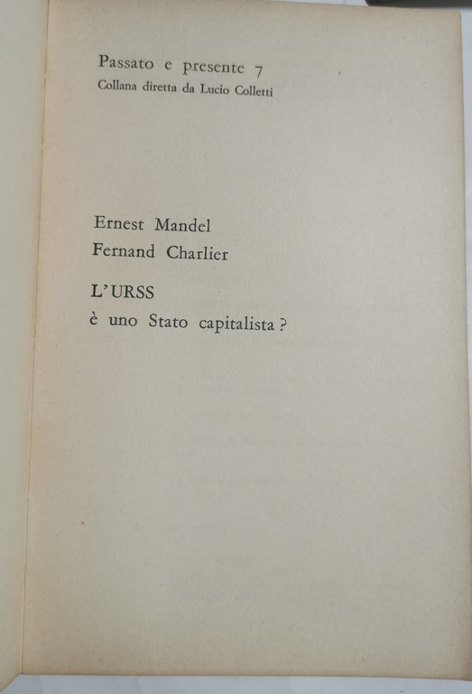 L'Urss è uno stato capitalista?