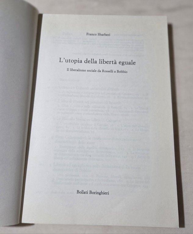 L'utopia della libertà eguale