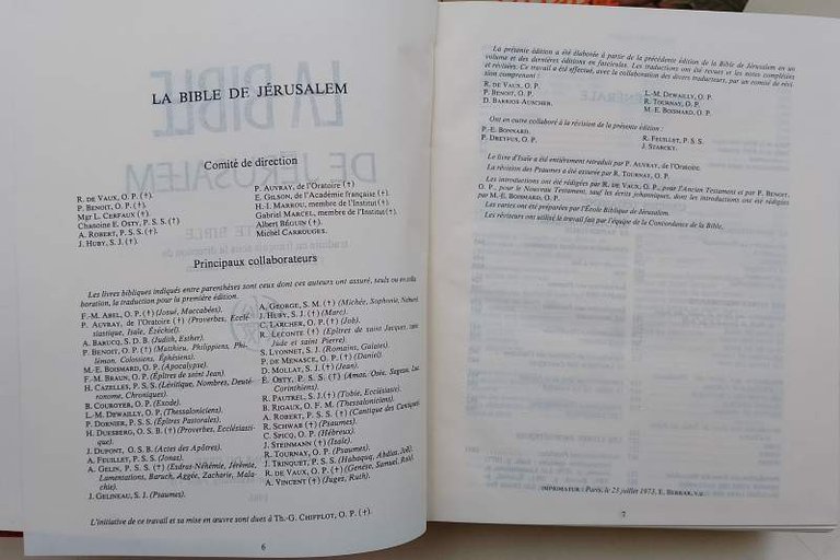 LA BIBLE DE JERUSALEM(1986)